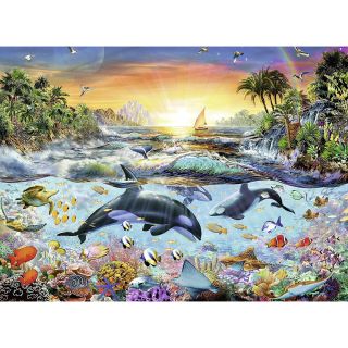 Puzzle Paradisul Delfinilor, 200 Piese