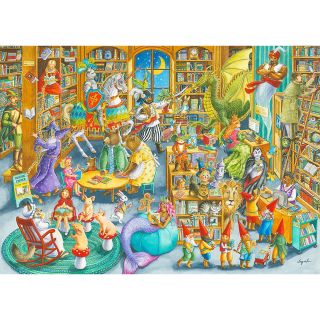 Puzzle Noaptea In Librarie, 1000 Piese