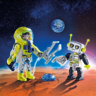 Playmobil Set 2 Figurine - Astronaut si Robot PM9492