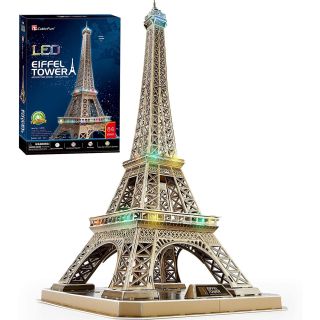 Cubic Fun - Puzzle 3D Led Turnul Eiffel 84 Piese CUL091h
