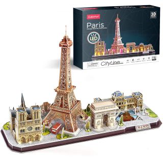 Cubic Fun - Puzzle 3D Led Paris 115 Piese CUL525h