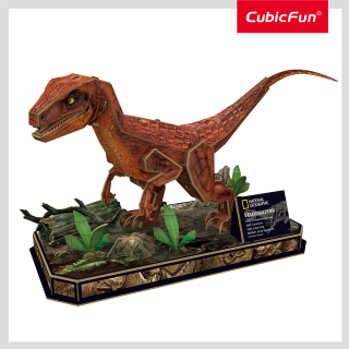 Cubic Fun - Puzzle 3D Velociraptor 63 Piese CUDS1053h