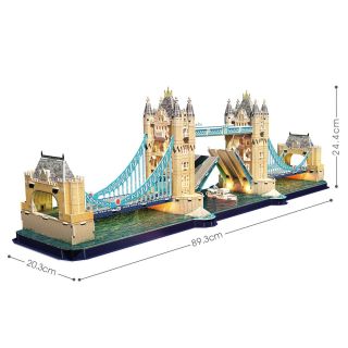 Cubic Fun - Puzzle 3D Led Tower Bridge 222 Piese CUL531h