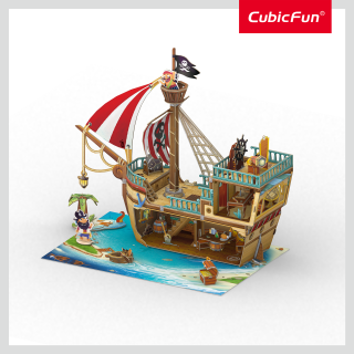 Cubic Fun - Puzzle 3D Nava Comorilor 157 Piese CUP832h