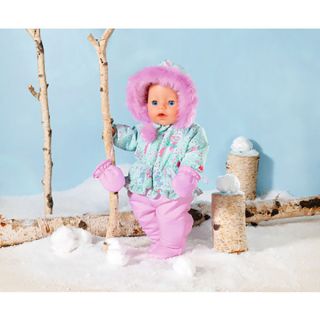 BABY born - Papusa interactiva cu hainute de iarna si manusi - 43 cm