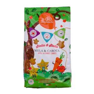 Biscuiti Vegani cu mar si morcovi eco 300 g Sottolestelle