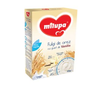 Milupa Cereale fara lapte cu fulgi de orez si vanilie 200 g