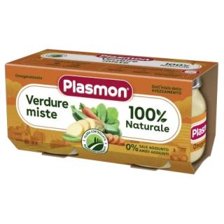 Plasmon Piure mix de legume(cartof,fasole verde,spanac, morcov) 2 x 80 gr