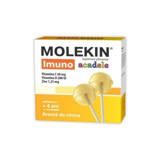 Molekin Imuno 4 ani 12 Acadele cu Aroma de Citrice Zdrovit