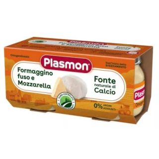 Plasmon Piure omogenizat din branzica si mozzarella, +6 luni, 2x80g, 