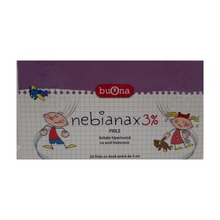 Nebianax 3% fiole – solutie hipertonica, cu acid hyaluronic