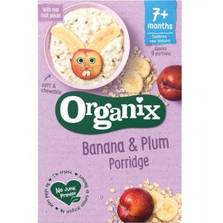 Cereale Bio Organix Ovaz-Orez cu Banane si Prune 200 g 7 luni+