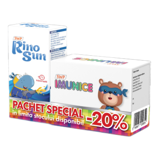 Pachet Imunice 30 plicuri + RinoSun 20ml Sun Wave Pharma