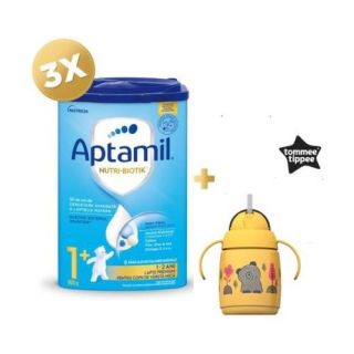 Pachet 3 cutii Aptamil Nutri-Biotik 1+ Lapte pentru copii 800 g