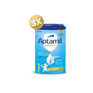 Pachet 3 cutii Aptamil Nutri-Biotik 1+ Lapte pentru copii 800 g