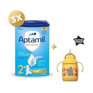 Pachet 3 cutii Aptamil Nutri-Biotik 2+ Lapte pentru copii 800 g