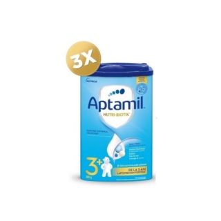 Pachet 3 cutii Aptamil Nutri-Biotik 3+ Lapte pentru copii 800 g