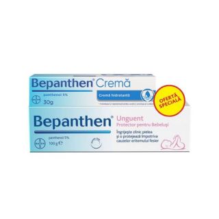 Pachet Unguent Bepanthen 100g + Crema Bepanthen 30g