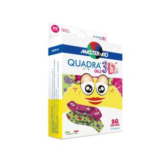 Plasturi pentru copii Quadra 3D Girls Master-Aid 20 bucati
