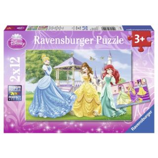 Puzzle Printesele Disney, 2X12 Piese RVSPC07555