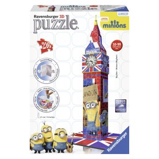Puzzle 3D Big Ben Minions, 216 Piese RVS3D12589