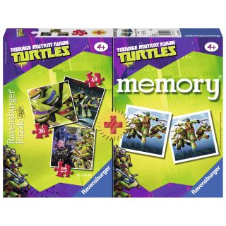Puzzle + Joc Memory Ninja 3 Buc In Cutie 25/36/49 Piese RVSPC07287