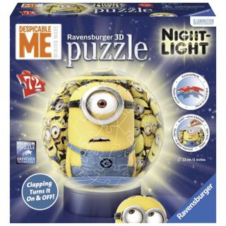 Puzzle 3D Minions Cu Lumina 72, Piese RVS3D12185