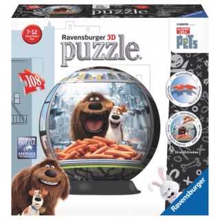 Puzzle 3D Viata Secreta A Animalelor, 108 Piese RVS3D12216