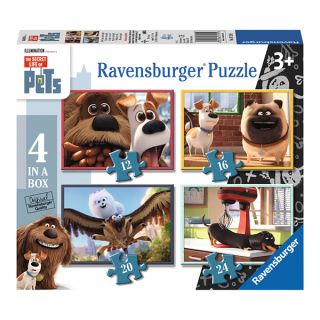 Puzzle pets – singuri acasa, 12/16/20/24 piese Ravensburger