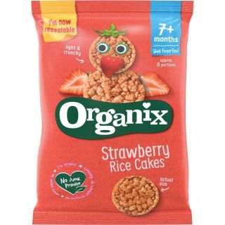 Rondele din orez Bio Organix cu Capsuni 50g 7 luni+