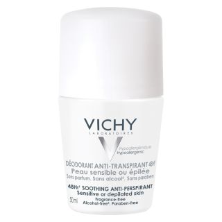 Vichy Roll-On antiperspirant pentru piele sensibila eficacitate 48 h – fara parfum