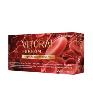 Vitoral Ferrum 30 capsule Vitalogic
