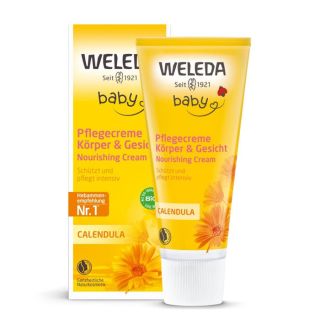  Crema de corp hidratanta cu galbenele Weleda Baby 